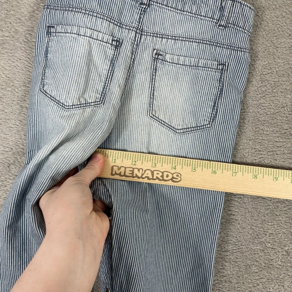 OshKosh B'gosh Hickory Stripe Overalls Kids 24 Month Blue Railroad Denim Vestbak